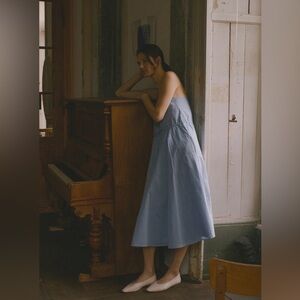 Something to Hold -Bistro Dress-Coneflower Blue